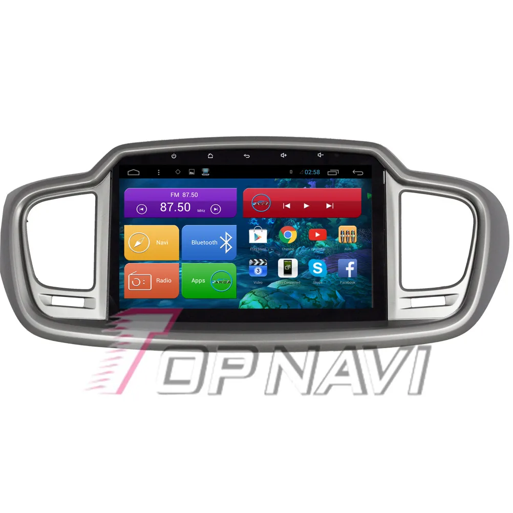 Topnavi 10 2 &quotчетырехъядерный Android 6 0 Автомобильный GPS навигатор для KIA Sorento Авторадио