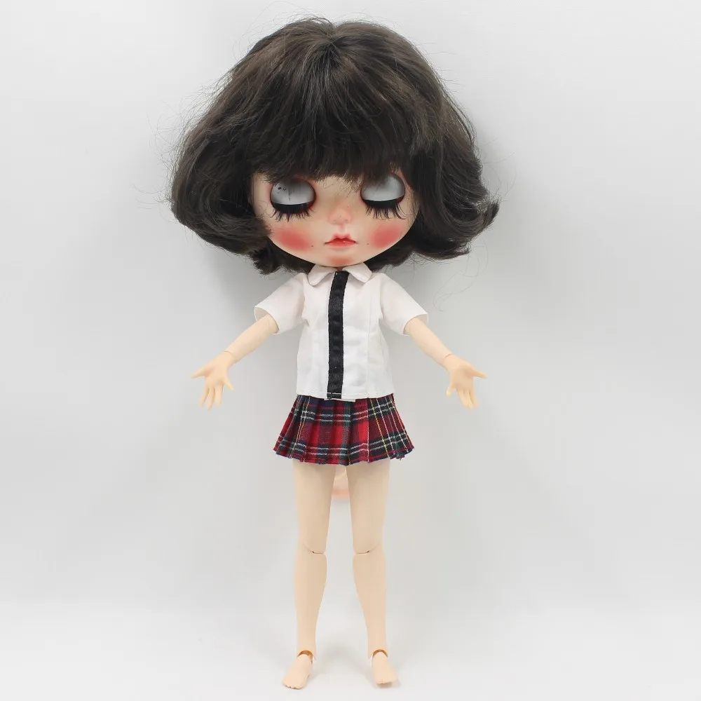 Blyth doll icy licca красная клетчатая Форма юбка брюки костюм одежда подарок игрушка