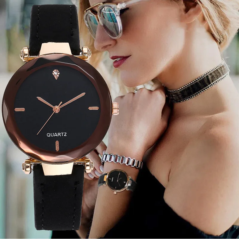 Модные креативные часы для женщин и мужчин кварцевые с бриллиантами уникальный