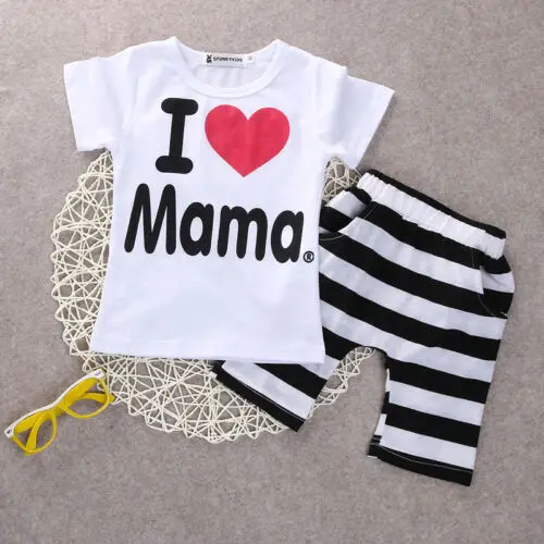 

2019 New Hot Sale Summer Toddler Kids Baby Boy Girls Tops T-shirt Shorts Outfits Clothes Set 0-24M