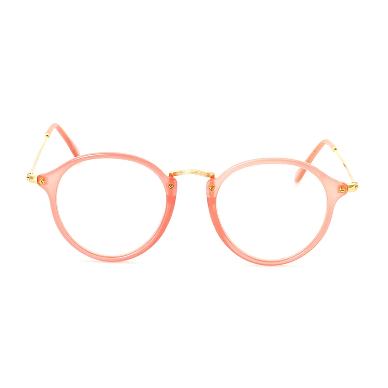 Суперпрозрачная прозрачная оправа прозрачные линзы ретро очки розовая