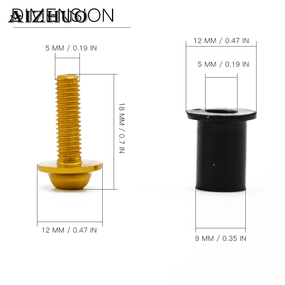 5 шт. 6 мм Универсальные болты для ветрового стекла винт Kawasaki Z ZR ZX 125 250 750 750R 750S 800 1000