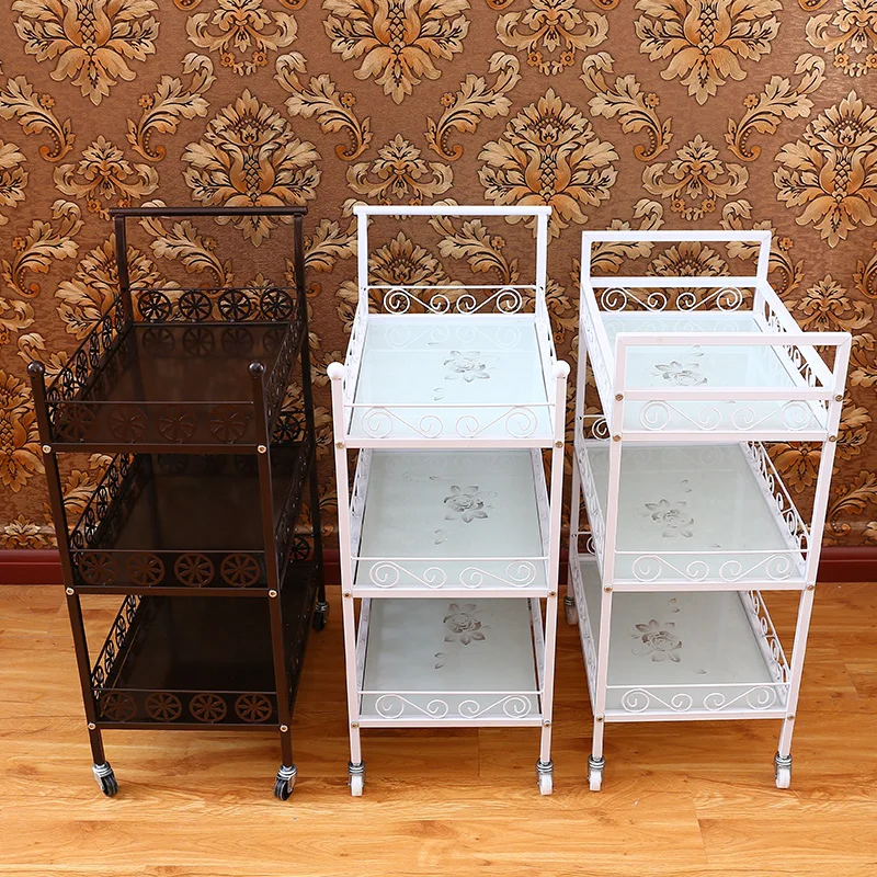 Арматура тележка для парикмахерских инструментов салона красоты трехслойная