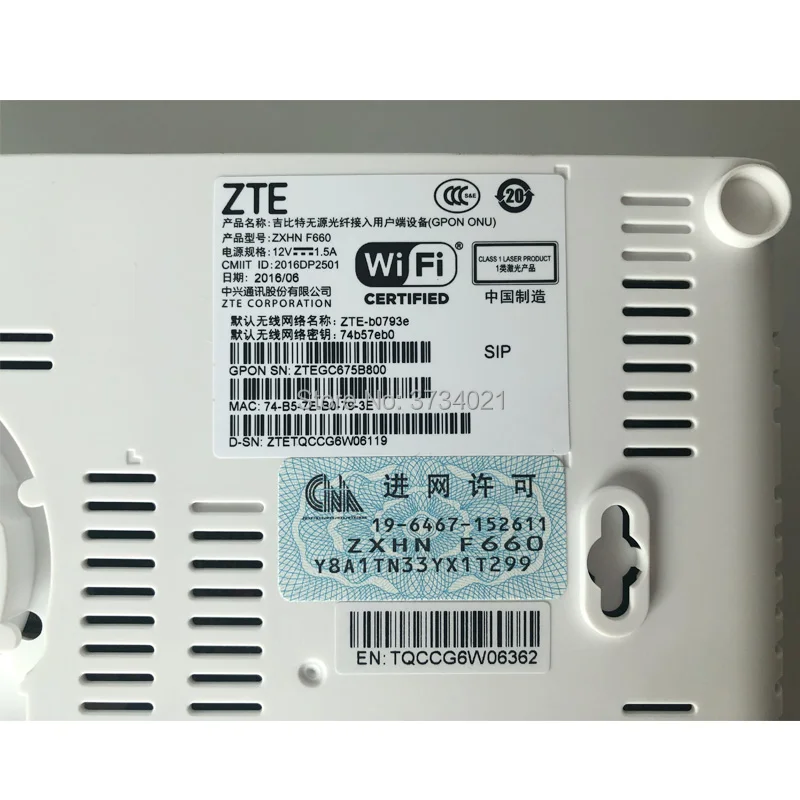 100% оригинальный ZTE ZXHN F660 V5 ONU GPON с 4FE + 2TEL USB Wifi SC UPC беспроводной маршрутизатор