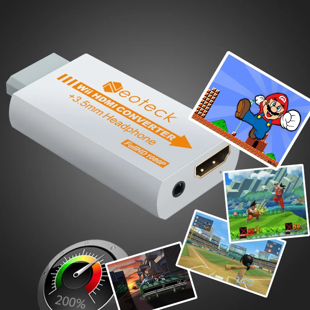 Neoteck высокое качество wii в HDMI конвертер Поддержка Full HD 720P 1080P 3,5 мм аудио wii 2HDMI адаптер для HDTV wii конвертер