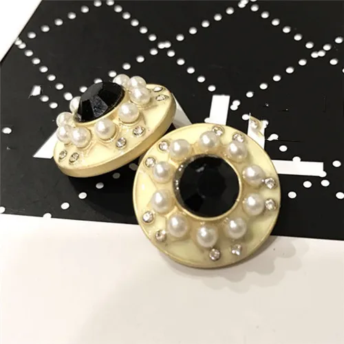 Белые жемчужные пуговицы CC для ткани юбки рубашки аксессуары сделай сам 10 шт. в