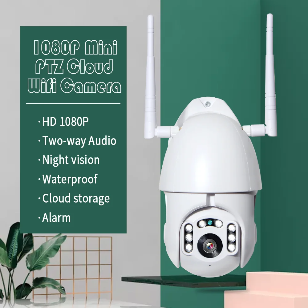 INQMEGA PTZ IP камера с автоматическим отслеживанием 1080P 2MP наружная водонепроницаемая Мини скоростная купольная камера IR 30M P2P камера для домашней безопасности