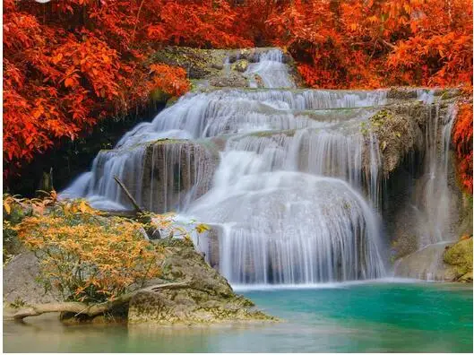 5d алмазная вышивка Осенняя искусственная картина значок водопада Алмазная