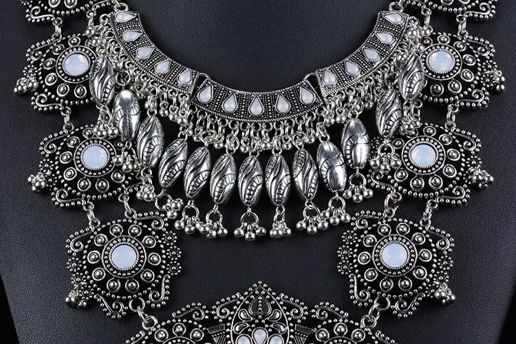 European big Brand Fashion Retro Metal long Necklaces &amp Pendants Vintage Luxury Choker Big Collar Statement Jewelry | Украшения и