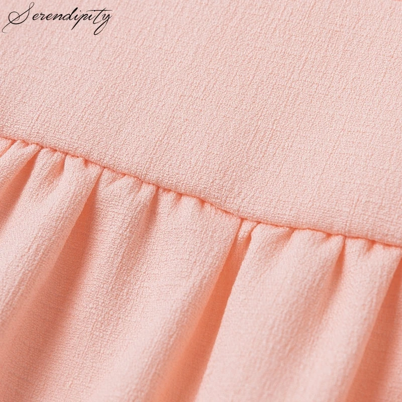 Платье SRDP женское однотонное а-силуэта с карманами средней длины элегантное