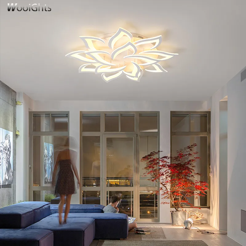 Wooights Lustre Люстра Свет для гостиной спальни поверхностного монтажа в форме цветка