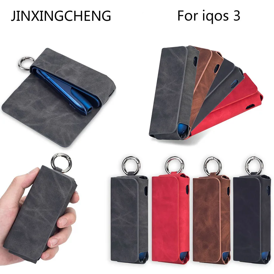 Кожаный чехол JINXINGCHENG для IQOS 3,0 для IQOS 3, чехол-бумажник, защитный чехол для переноски, сумка, аксессуары