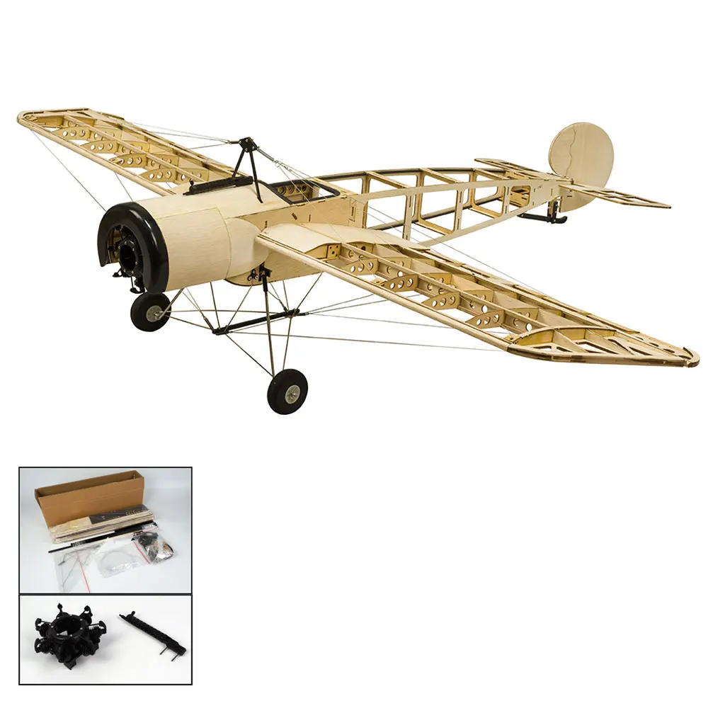 Радиоуправляемые модели самолетов лазерный масштаб 1200 мм Fokker E. III Eindecker WW1 Fighter Balsa деревянный строительный комплект деревянная модель деревянный самолет - Цвет: S2001