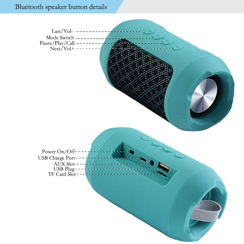 Мини портативные беспроводные колонки бас стерео Bluetooth Колонка сабвуфер