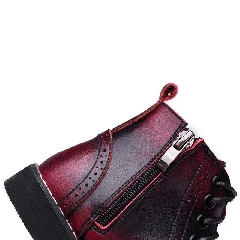 Зимние Ботинки Martin для мальчиков детские ботинки из воловьей кожи Классическая