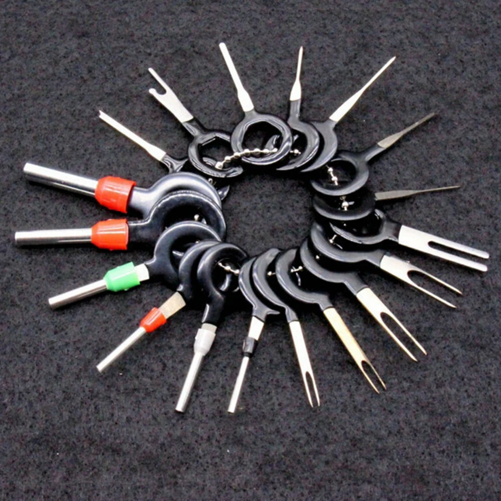 18Pcs/set Car Terminal Removal Tool Electrical Wiring Crimp Connector Pin Extractor Hand-held Disassembly Tools Kit | Автомобили и
