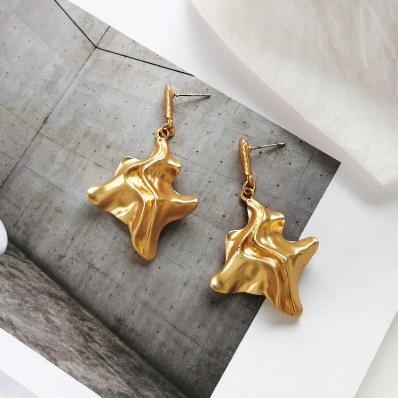 Женские серьги-подвески ZA Bijoux модные массивные корейские серьги золотого и