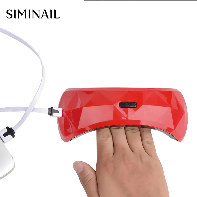 SIMINAIL портативный УФ Мини светодиоды лампа Сушилка для ногтей машина 12 Вт с 6 шт.
