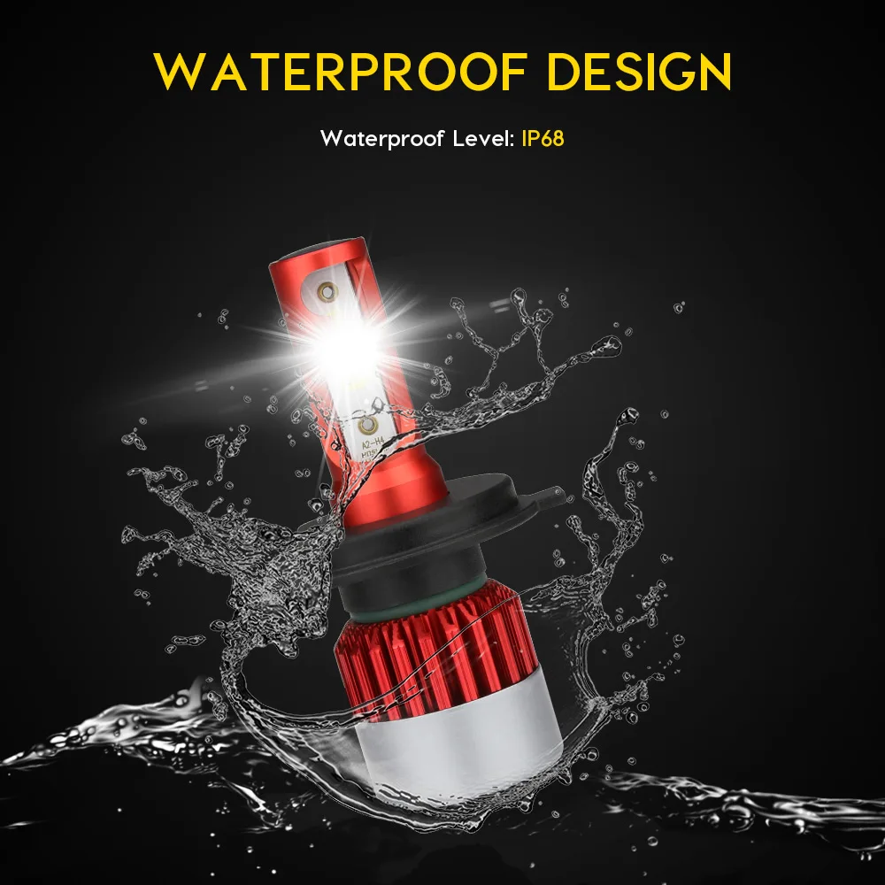 Zdatt H4 светодиодный Headllights H7 H1 H11 автомобильная лампа 72W фары для 10000Lm Противотуманные фары 9005 9006 HB4 HB3 H8 H9 12V 6000 К авто фары автотовары