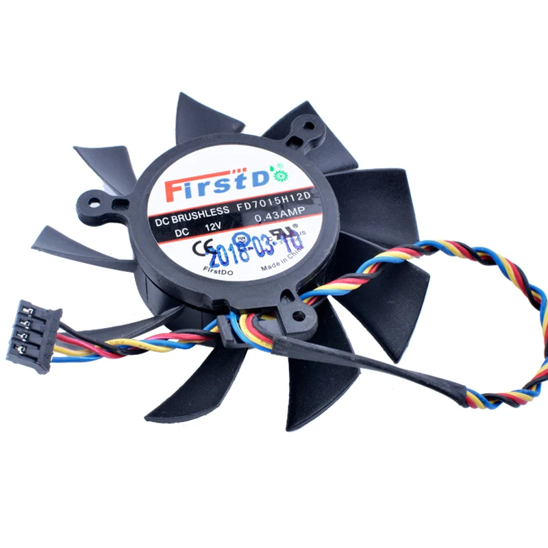 FD7015H12D 65 мм Графика видеокарты VGA вентилятор Cooler 39 12 V 0.43A 4 провода 4Pin Замена HD5770 HD5850