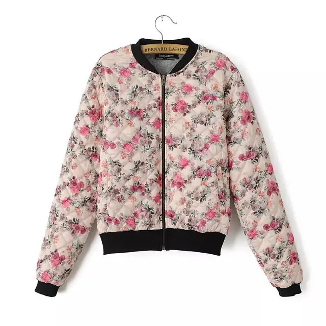The new autumn and winter 2014 women's European Grand Prix Quilted floral prints casual cotton quilting | Женская одежда