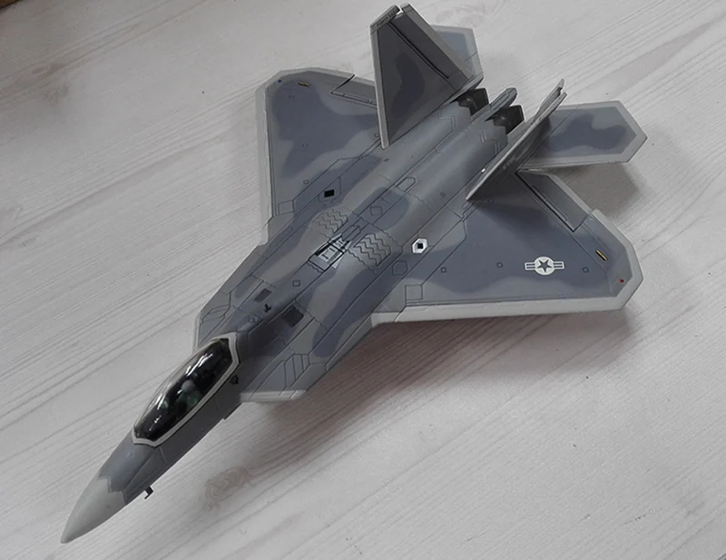 Детские игрушки, масштаб 1/72, военный самолет из сплава, F-22, Раптор, истребитель, модель самолета, литая под давлением, игрушка из сплава, модель самолета ВВС