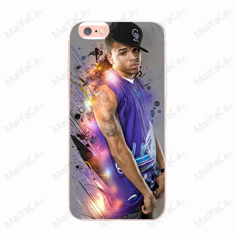 Чехол Chris Brown для iphone 7plus X 8 8plus 7 6 6s Ультратонкий силиконовый защитный чехол 12 mini