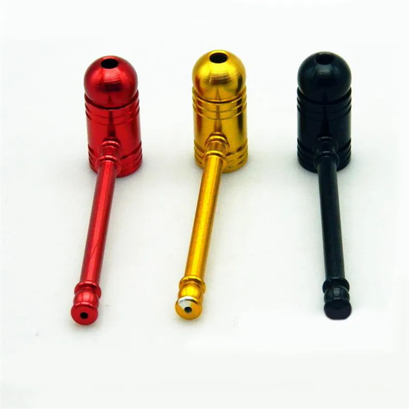 1 Шт. Мини молоток Курение Труба Металл Алюминий С Крышкой травы Кальян Пипа