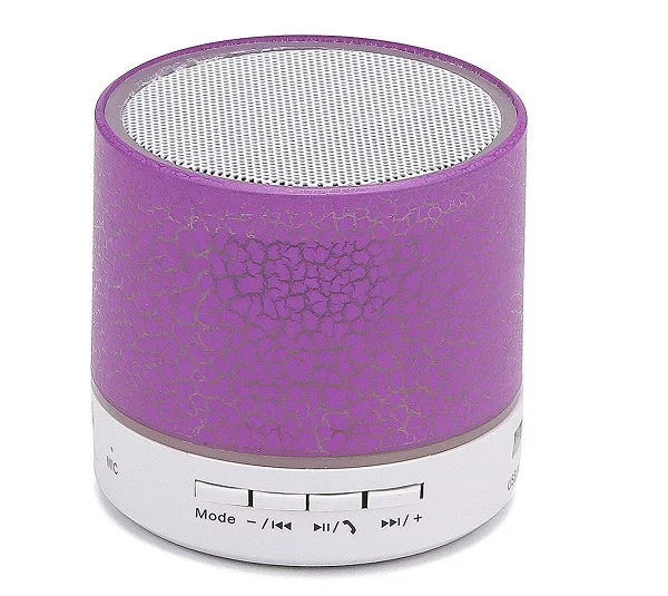 Bluetooth Колонка светодиодный мини беспроводной TF USB FM портативный музыкальный громкий динамик s ручной звонок для iPhone 6 телефона ПК с микрофоном - Цвет: Фиолетовый