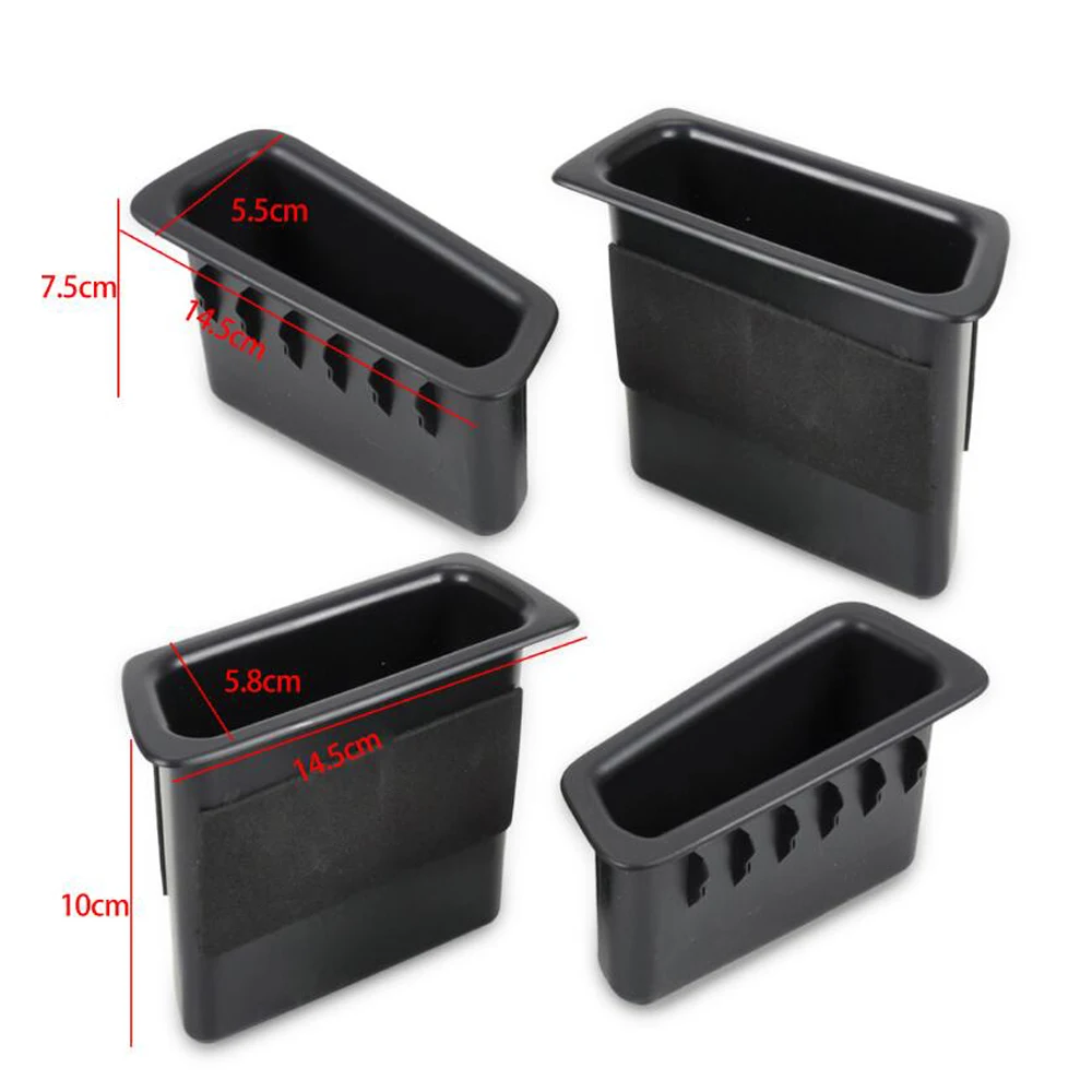 Черный 4 шт. передние и задние двери контейнера подлокотник коробка для хранения