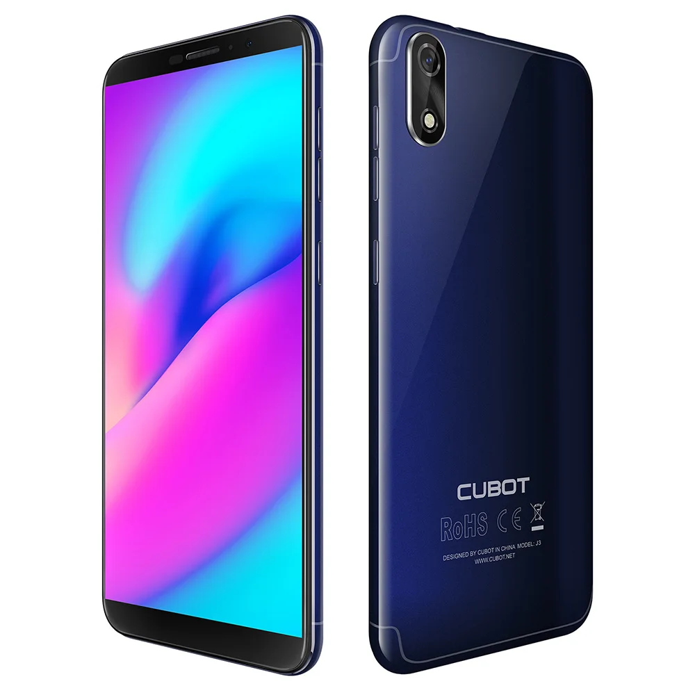 Cubot J3 3G смартфон с 5 дюймовым дисплеем четырёхъядерным процессором MT6580 ОЗУ 1 ГБ ПЗУ