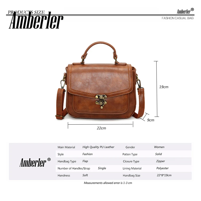 Женская сумка на плечо Amberler маленькие Сумки из искусственной кожи известные