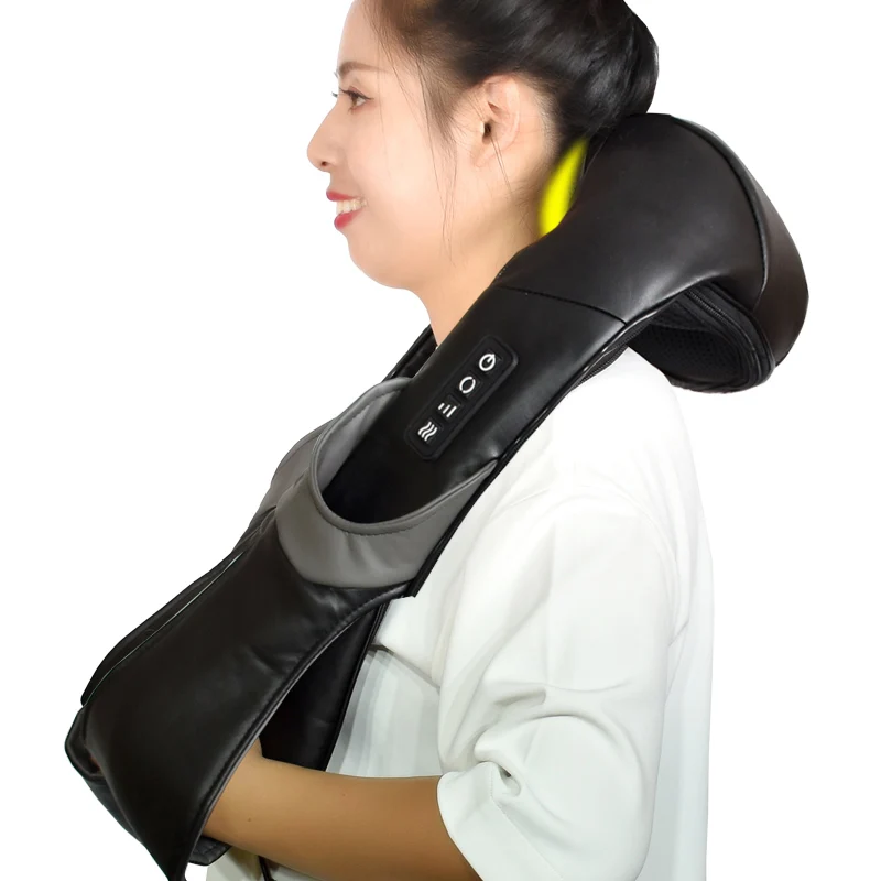 Eletrico Shiatsu Cervicale массажер для шеи шейный массаж тела Массажер ролик для релаксации Masajeador Acupressure Health Massagem - Цвет: HEI4