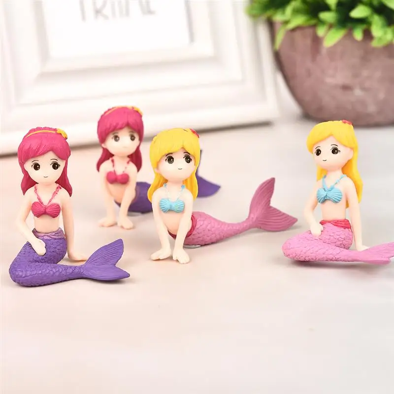 4 шт./компл. Мини фигурки Сексуальная Русалка Фея Сад миниатюрные гномы моховые