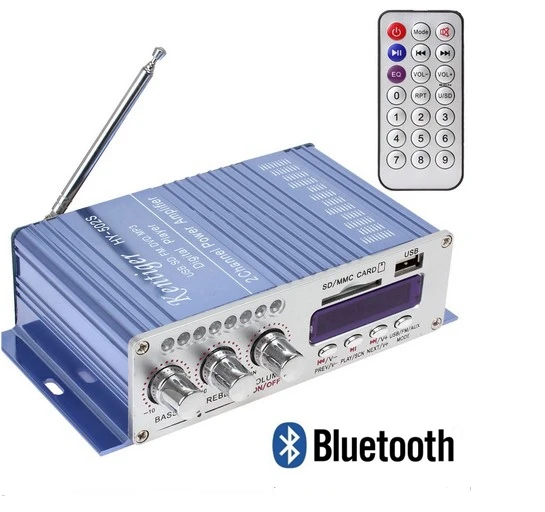 Новое поступление автомобильный mp3 динамик с FM радио MP3 Bluetooth стереоусилитель HiFi 2