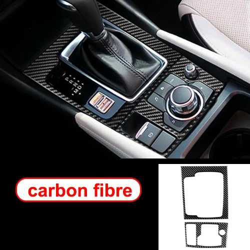 Gear Panel C Аксессуары для MAZDA 3 Axela, центральная консоль, панель передач, декоративная, углеродное волокно, автомобильная отделка интерьера, наклейки, LHD RHD стиль - Название цвета: Gear Panel C