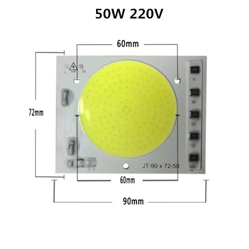 50W 220V Светодиодный COB 5054, черный светильник King Kong, 35 Вт, 50 Вт, 100 Вт, 200 Вт, 220 В, Smart IC, подходит для DIY, высокая мощность, не нужен драйвер, прожектор, светильник - Испускаемый цвет: 50W 220V