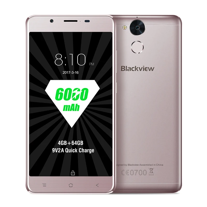 Оригинал Blackview P2 MTK6750T Octa Core Android 6 0 Мобильный телефон 5 дюйма сотовый 4G Оперативная
