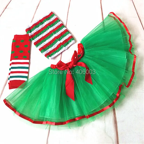 

free shipping wholesale green with red kid christmas clothes set baby girls princess ribbon tutu dress party costumes