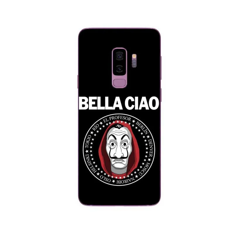 Розовый Испания ТВ La Casa de papel Dinheiro assalto жесткий чехол для телефона с рисунком в виде обложка чехол для Samsung Galaxy S8 S9 PLUS NOTE 3, 5, 9, 8 Деньги Heist - Цвет: Розовый