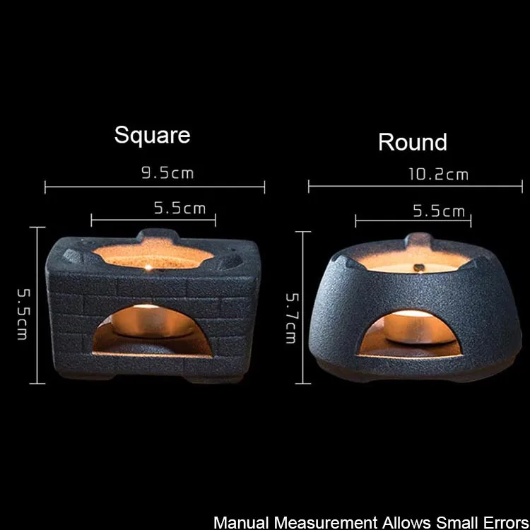 Подсвечник Zen в японском стиле с подогревом винтажная грубая керамическая
