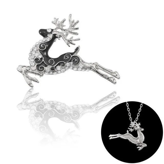 XZ055-Silver Красочная кристальная Рождественская брошь на булавке, колокольчик, броши «Снежинка» для женщин, золотые эмалированные булавки и броши, ювелирные изделия, рождественский подарок - Окраска металла: XZ055-Silver