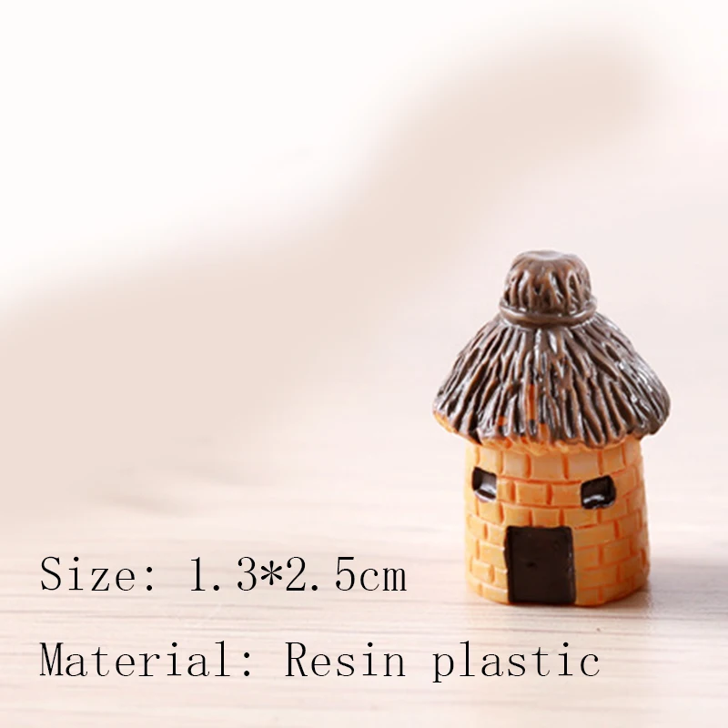 Мини украшение для сада дома соломенный домик в китайском стиле плоская спина