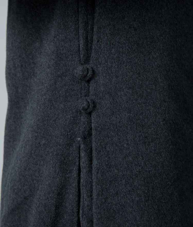 Зимнее шерстяное пальто zen монашеские костюмы буддийские abbotnut длинные robemeditation