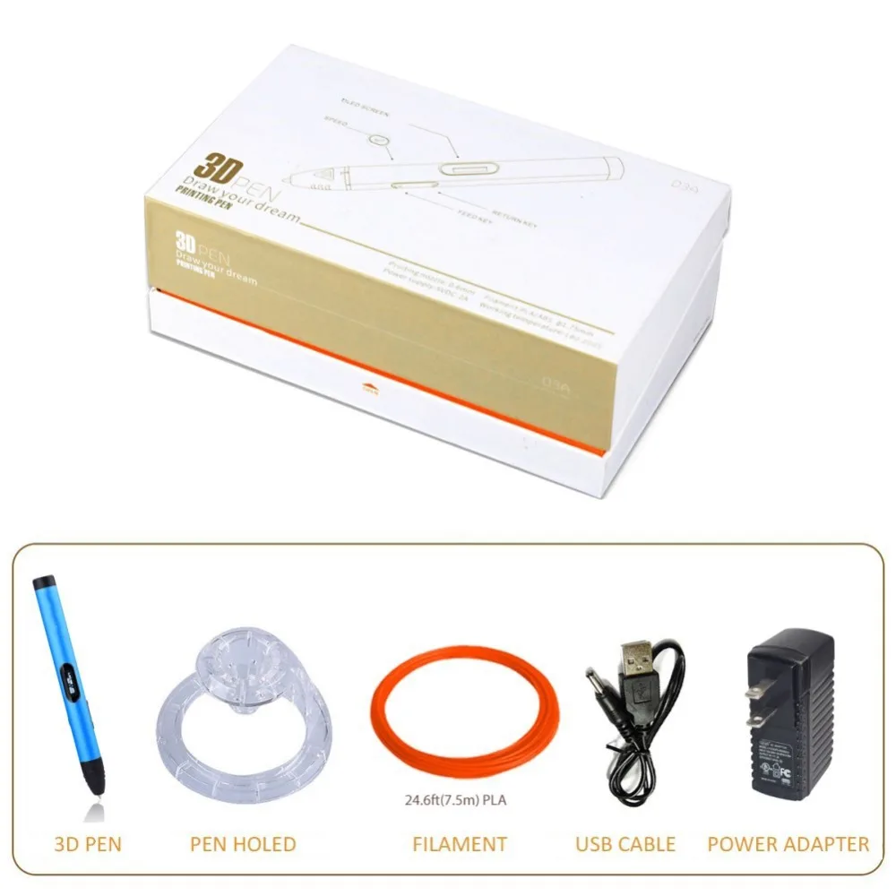 Dikale 3D печать ручки 5 В DIY 3D usb зарядка ручка 3D Рисование ручки 36 м PLA нити для детей и взрослых творческие Обучающие игрушки подарок