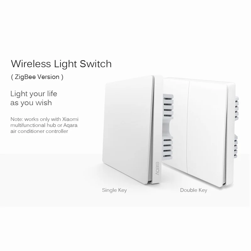 Xiao mi переключатель aqara настенный переключатель ZigBee Умный домашний светильник с нулевой линией пожарный провод беспроводной ключ настенный переключатель mi home