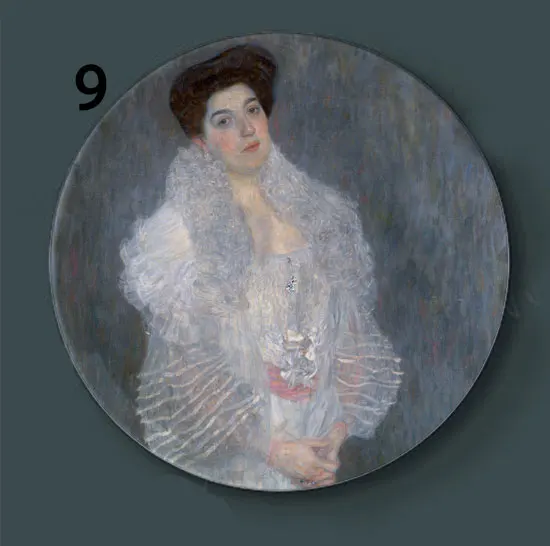 Klimt Rubens, классические женские декоративные тарелки, керамическое домашнее художественное блюдо, для отеля, гостиной, австрийский дисплей, Масляные картины, тарелки - Цвет: 9