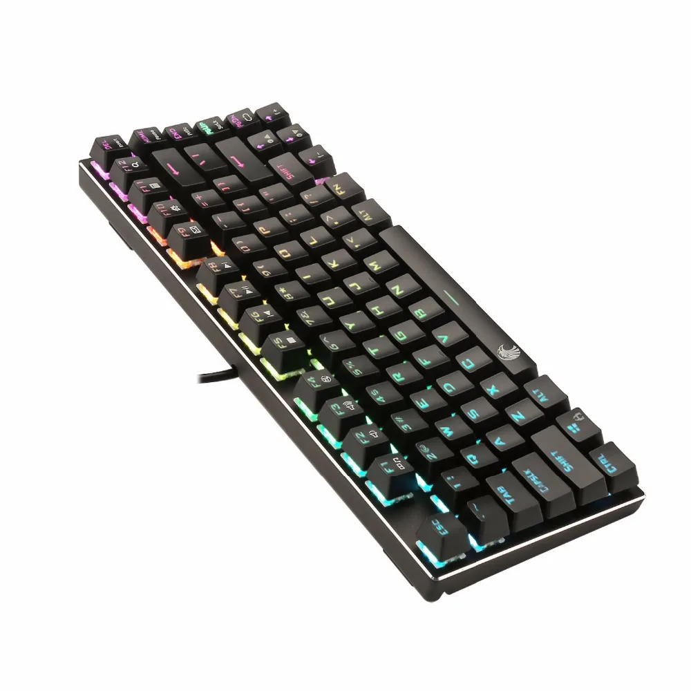 Маленькая механическая клавиатура со светодиодной RGB подсветкой 81 клавиша