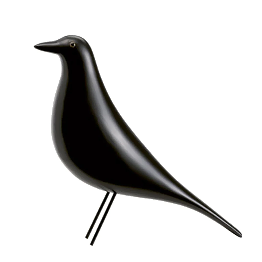 Black Современная нордическая статуя птицы из смолы, статуэтка, модель, домашний бар, орнамент, декор для спальни, художественный дизайн, цветное украшение для дома, спальни - Цвет: Black