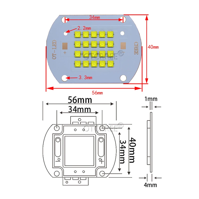 50 Вт 100 Вт Cree XLamp XTE высокомощный светодиодный светильник Blub 10D 20D XT-E чип холодный белый/теплый белый/натуральный белый/Королевский синий цвет